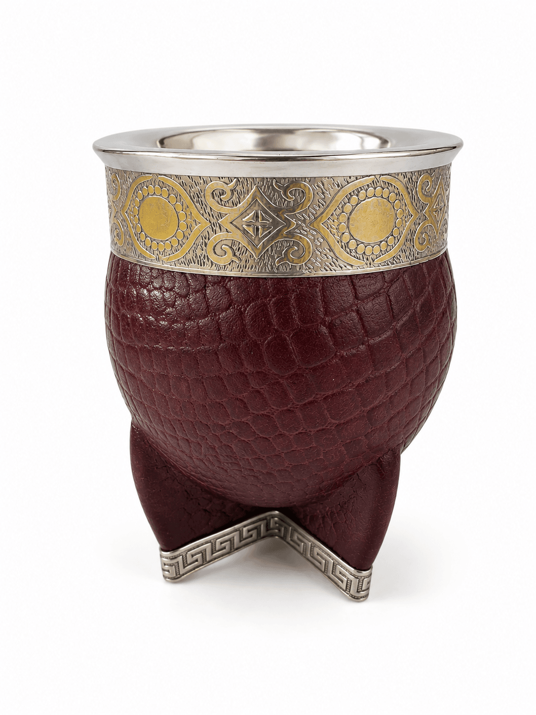 Mate Imperial liso cuero crocco